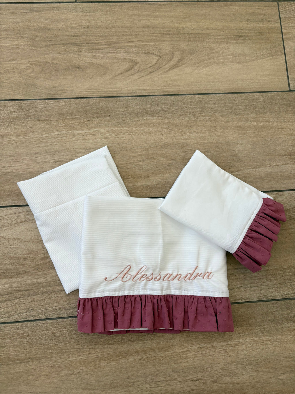 Set lenzuola con rouche
