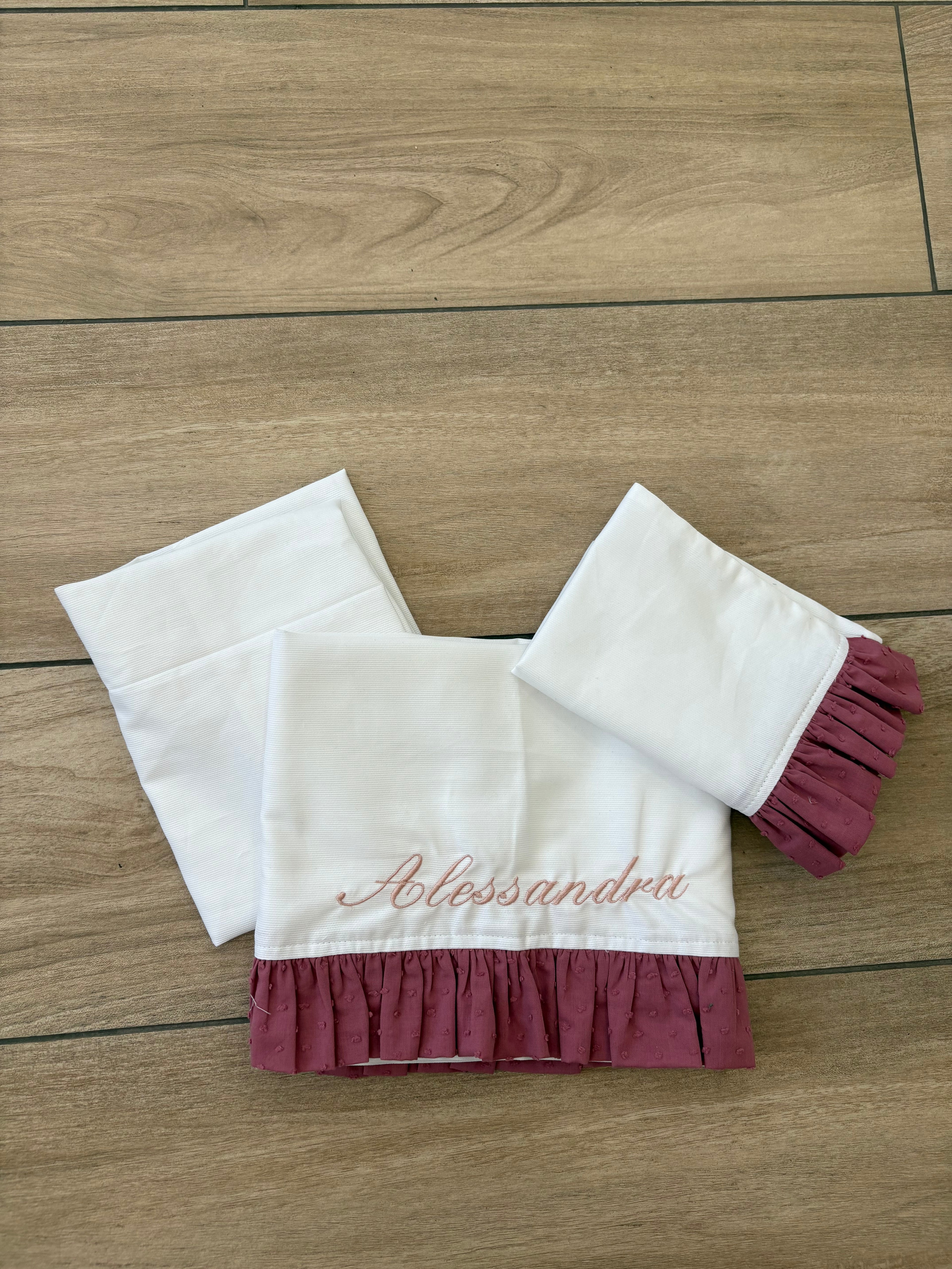 Set lenzuola con rouche
