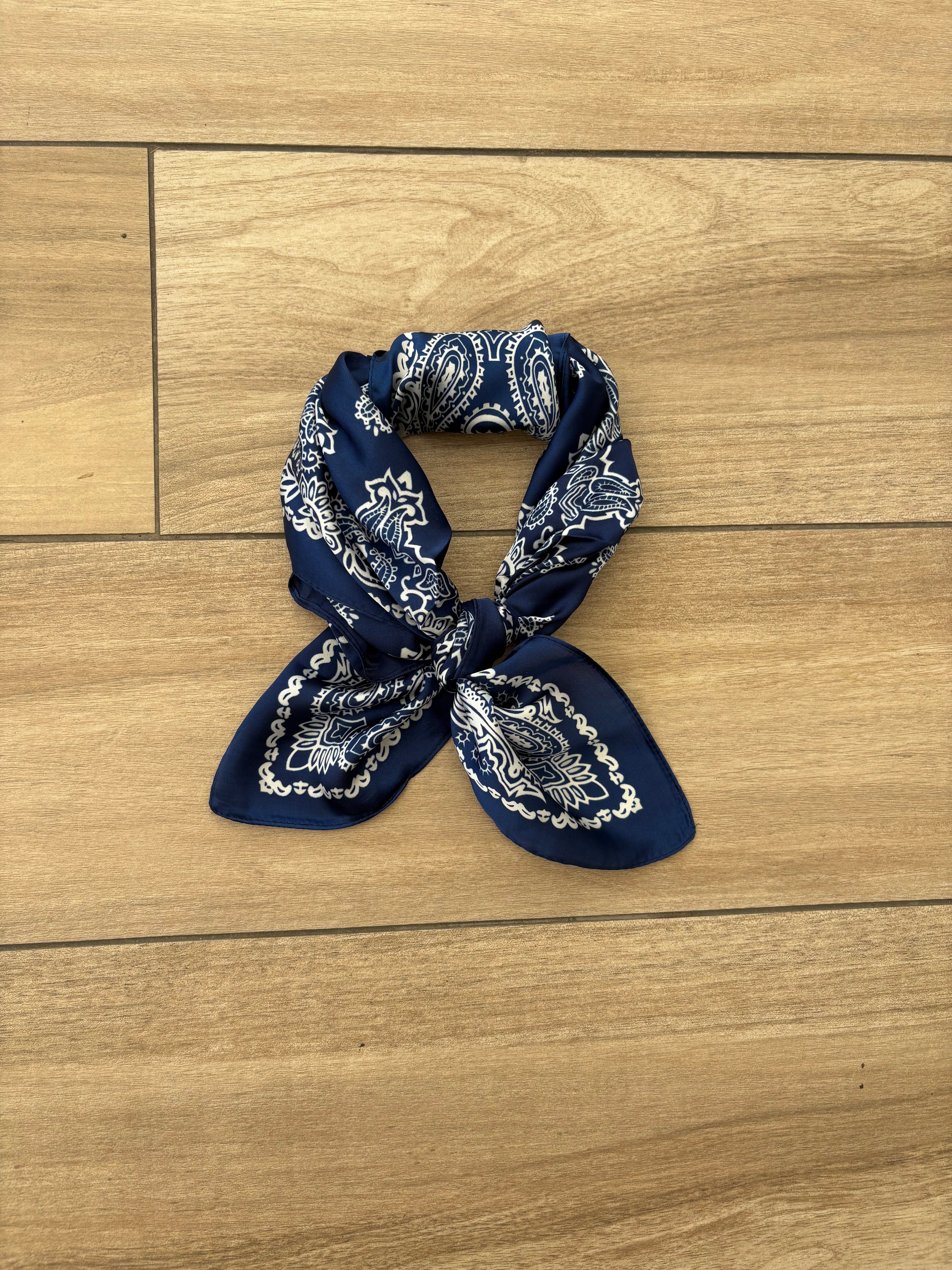 Foulard blu fantasia bandana