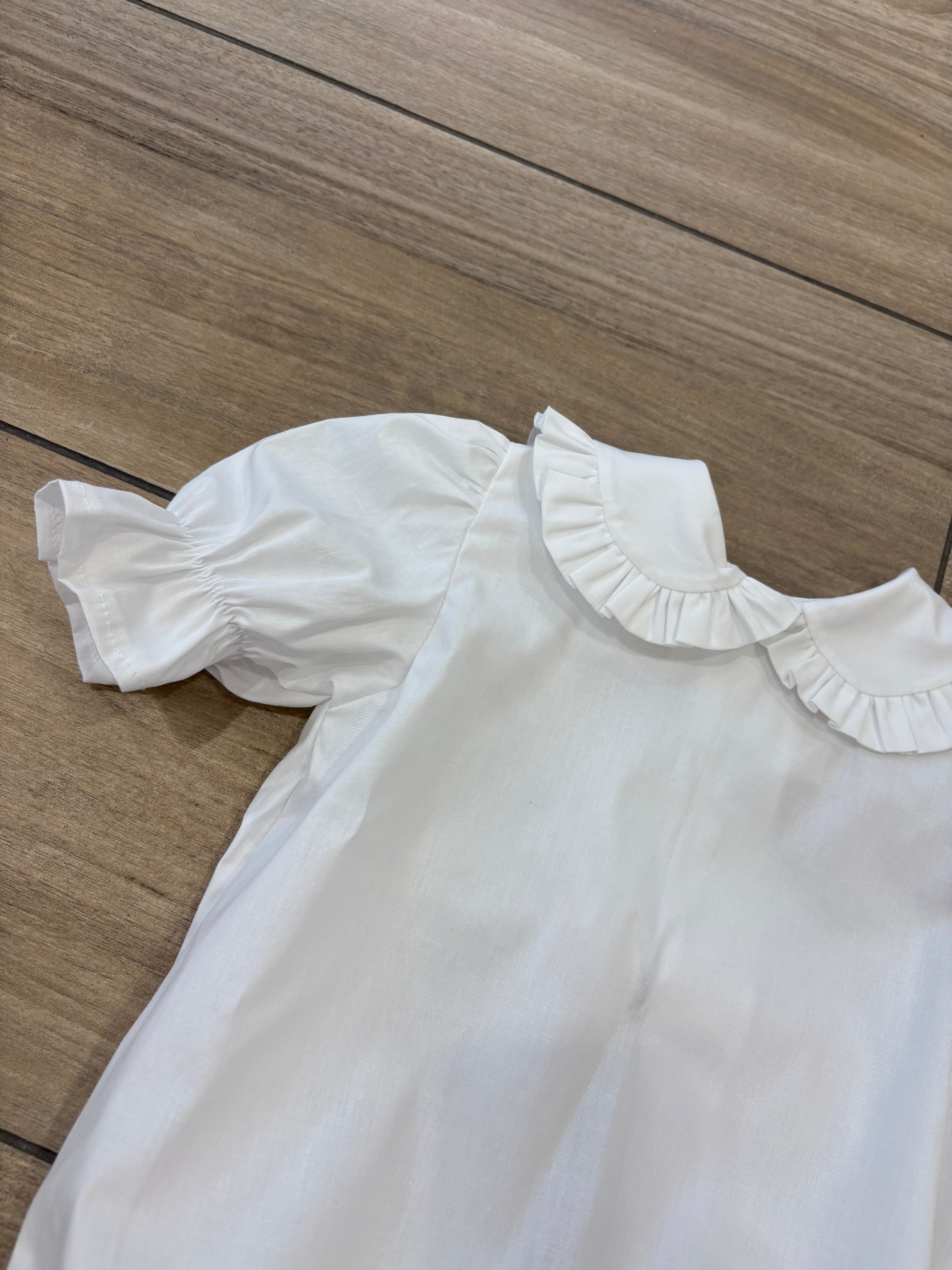 Camicia collo tondo con rouche