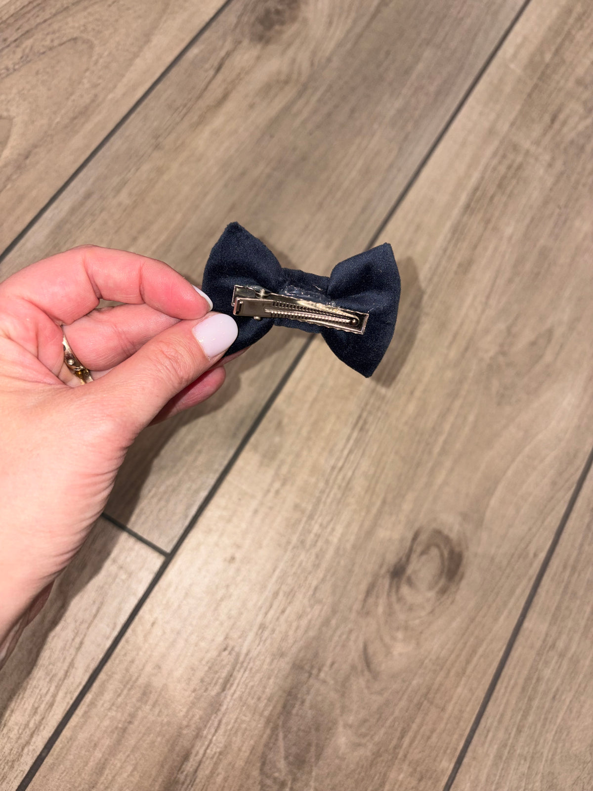 Fiocchetto capelli in velluto blu