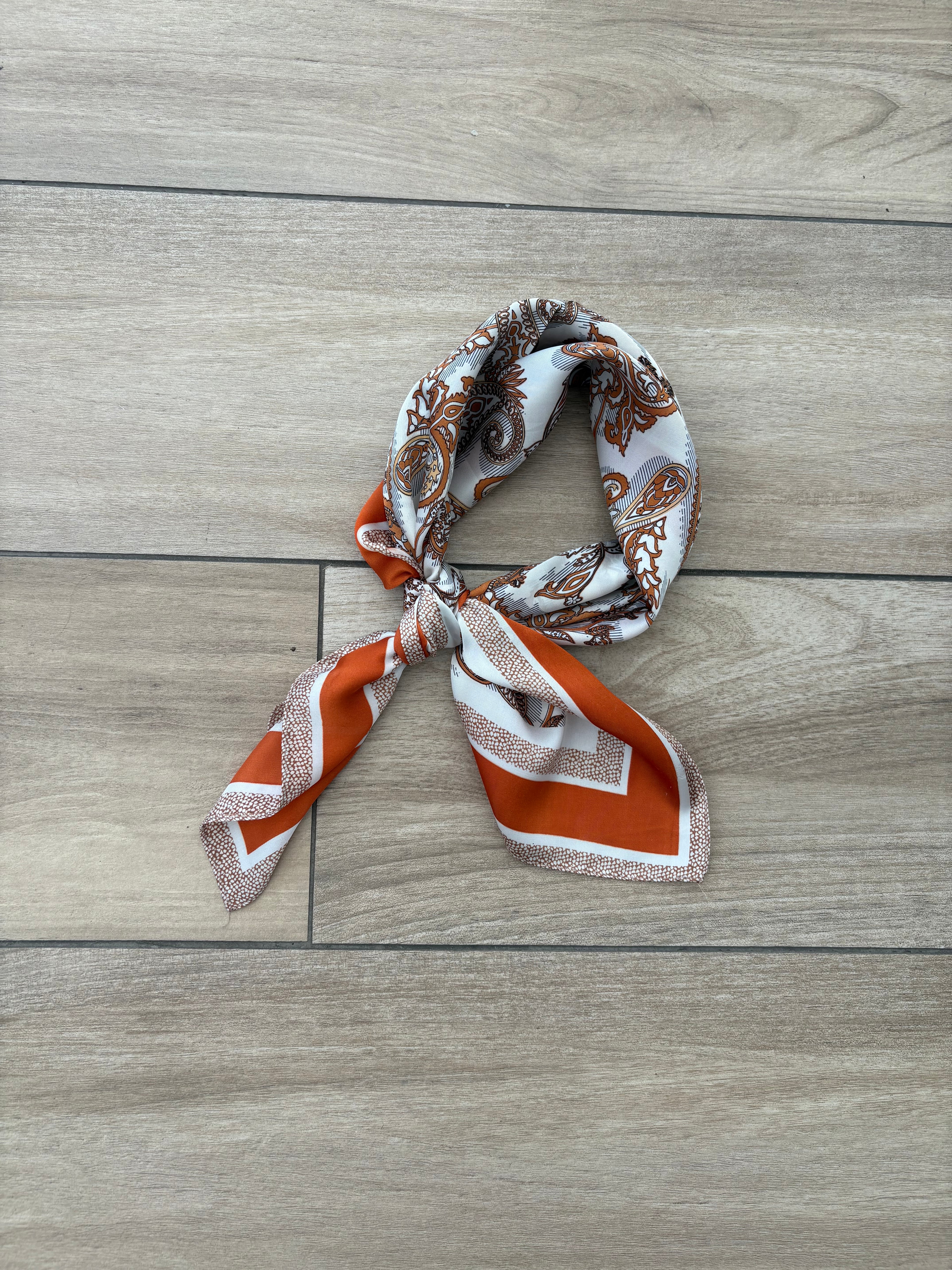 Foulard beige fantasia cashmere