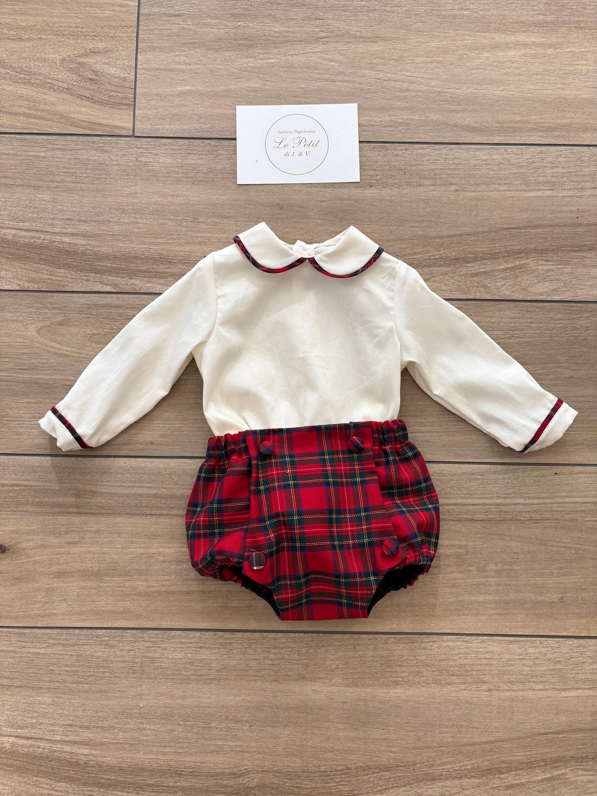 Coordinato tartan rosso