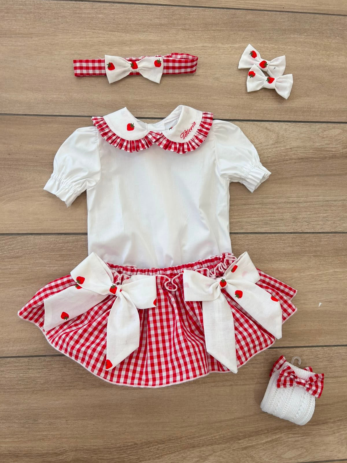Coordinato Fragola/vichy
