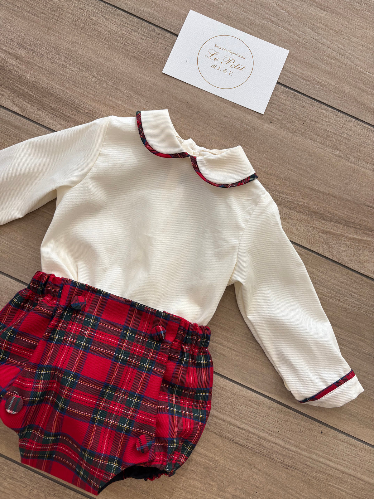 Coordinato tartan rosso