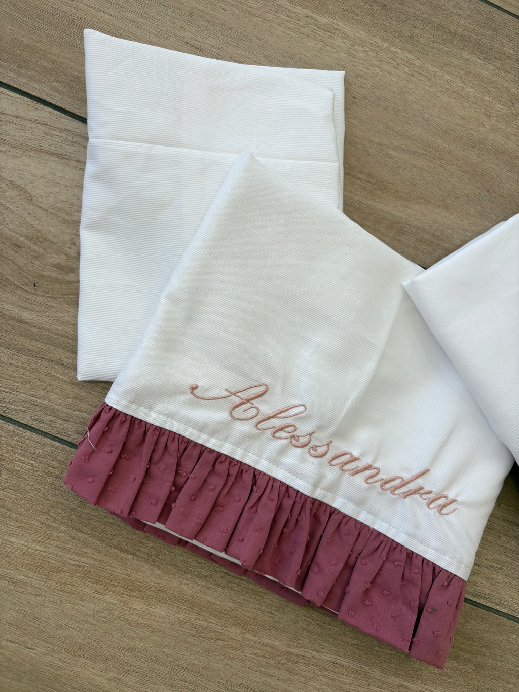 Set lenzuola con rouche
