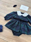 Abito Kate tartan Blu/verde