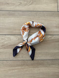 Foulard dettagli blu/oro
