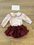 Coordinato Velvet Bordoux/rosa